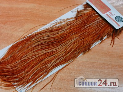 Седло петуха WHITING, градация Silver Midge, цвет White dyed Brown